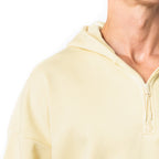 Just Like Hero HERO-4220, Unisex Drop Shoulder 1/2 Zip Hoodie, Ivory
