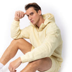 Just Like Hero HERO-4220, Unisex Drop Shoulder 1/2 Zip Hoodie, Ivory