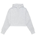 Just Like Hero HERO-4220C, Cropped Drop Shoulder 1/2 Zip Hoodie, Ash Heather