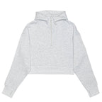 Just Like Hero HERO-4220C, Cropped Drop Shoulder 1/2 Zip Hoodie, Ash Heather