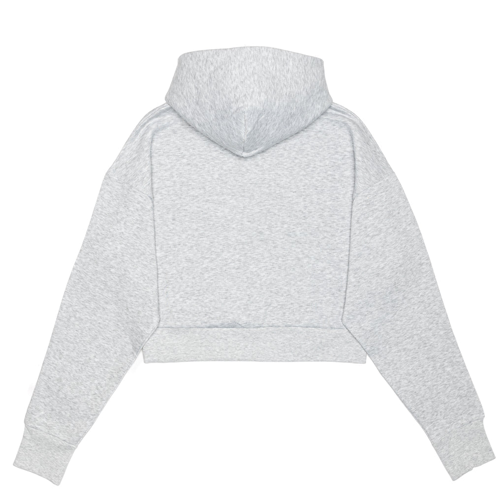Just Like Hero HERO-4220C, Cropped Drop Shoulder 1/2 Zip Hoodie, Ash Heather