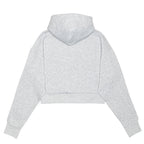 Just Like Hero HERO-4220C, Cropped Drop Shoulder 1/2 Zip Hoodie, Ash Heather