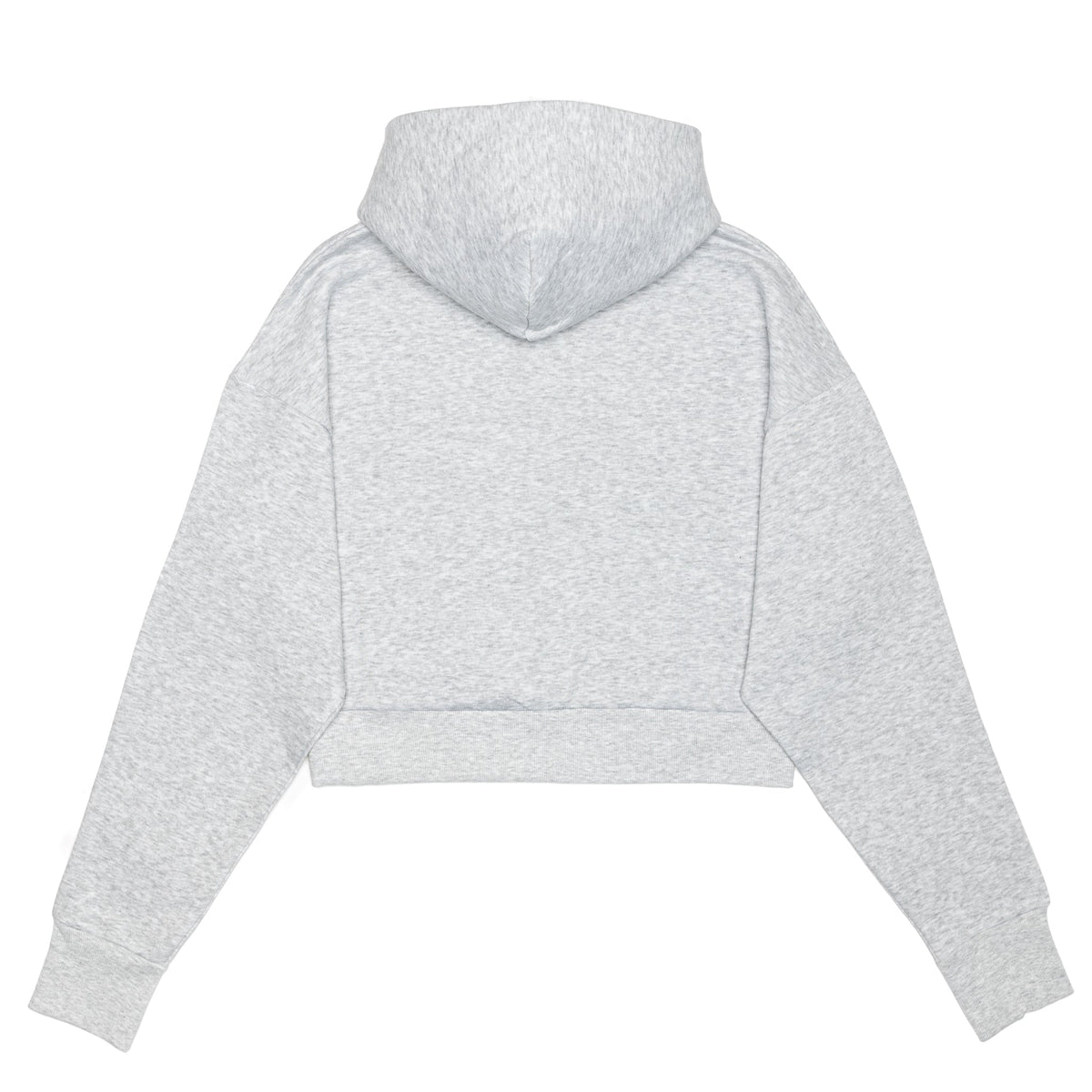 Just Like Hero HERO-4220C, Cropped Drop Shoulder 1/2 Zip Hoodie, Ash Heather