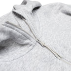 Just Like Hero HERO-4220C, Cropped Drop Shoulder 1/2 Zip Hoodie, Ash Heather