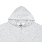 Just Like Hero HERO-4220C, Cropped Drop Shoulder 1/2 Zip Hoodie, Ash Heather