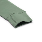 Just Like Hero HERO-4220C, Cropped Drop Shoulder 1/2 Zip Hoodie, Dusty Green
