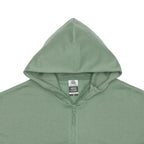 Just Like Hero HERO-4220C, Cropped Drop Shoulder 1/2 Zip Hoodie, Dusty Green