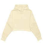 Just Like Hero HERO-4220C, Cropped Drop Shoulder 1/2 Zip Hoodie, Ivory