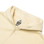 Just Like Hero HERO-4220C, Cropped Drop Shoulder 1/2 Zip Hoodie, Ivory