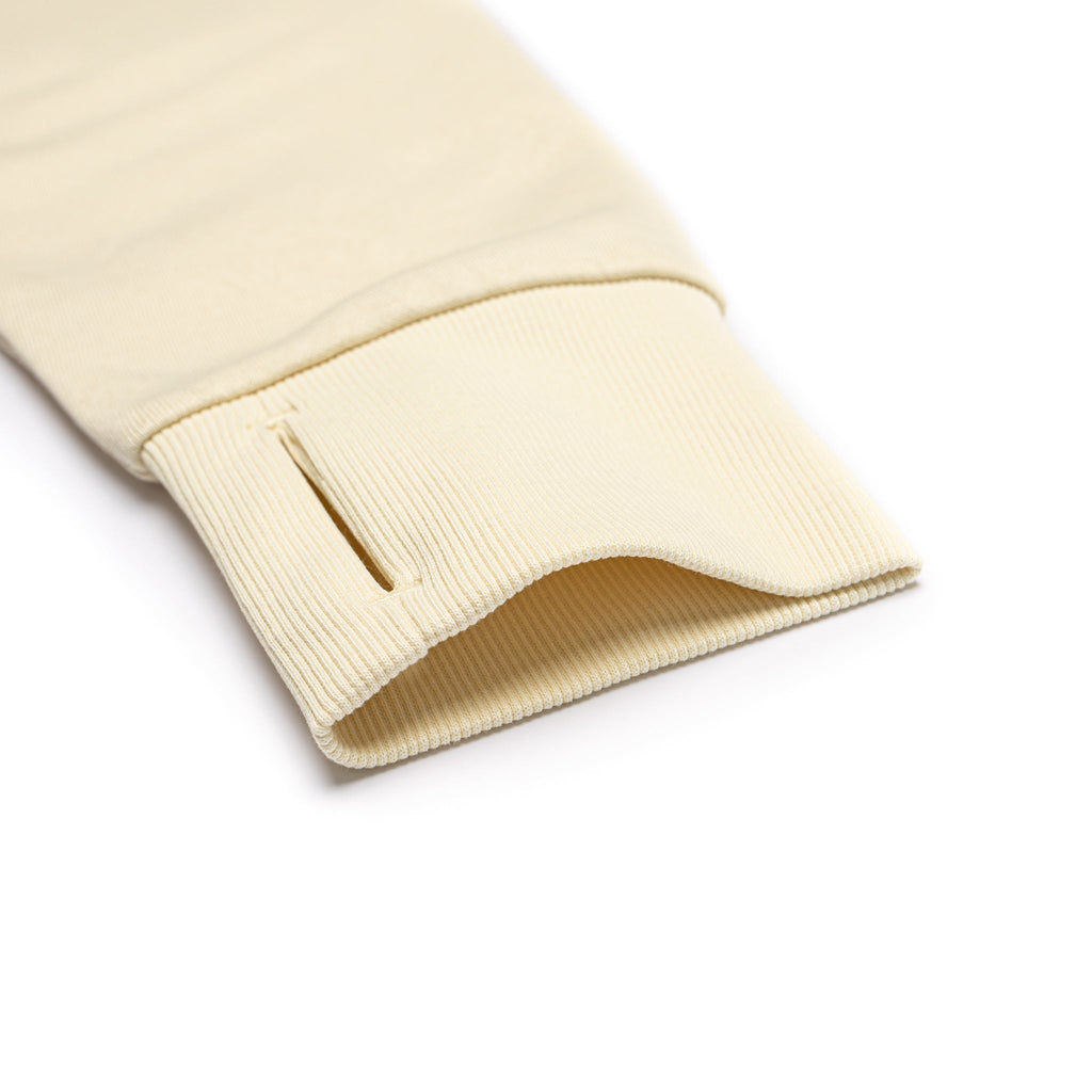 Just Like Hero HERO-4220C, Cropped Drop Shoulder 1/2 Zip Hoodie, Ivory