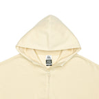 Just Like Hero HERO-4220C, Cropped Drop Shoulder 1/2 Zip Hoodie, Ivory