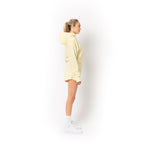 Just Like Hero HERO-4220C, Cropped Drop Shoulder 1/2 Zip Hoodie, Ivory