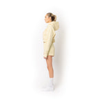 Just Like Hero HERO-4220C, Cropped Drop Shoulder 1/2 Zip Hoodie, Ivory