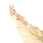 Just Like Hero HERO-4220C, Cropped Drop Shoulder 1/2 Zip Hoodie, Ivory