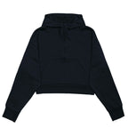 Just Like Hero HERO-4220C, Cropped Drop Shoulder 1/2 Zip Hoodie, Navy Blue