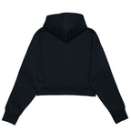 Just Like Hero HERO-4220C, Cropped Drop Shoulder 1/2 Zip Hoodie, Navy Blue
