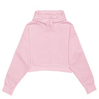 Just Like Hero HERO-4220C, Cropped Drop Shoulder 1/2 Zip Hoodie, Pink