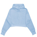 Just Like Hero HERO-4220C, Cropped Drop Shoulder 1/2 Zip Hoodie, Sky Blue