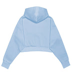 Just Like Hero HERO-4220C, Cropped Drop Shoulder 1/2 Zip Hoodie, Sky Blue