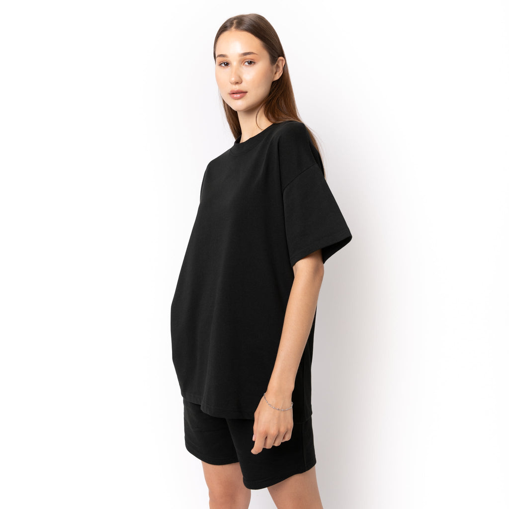 Just Like Hero HERO-300, Unisex Super Heavy Oversized Tee, Black