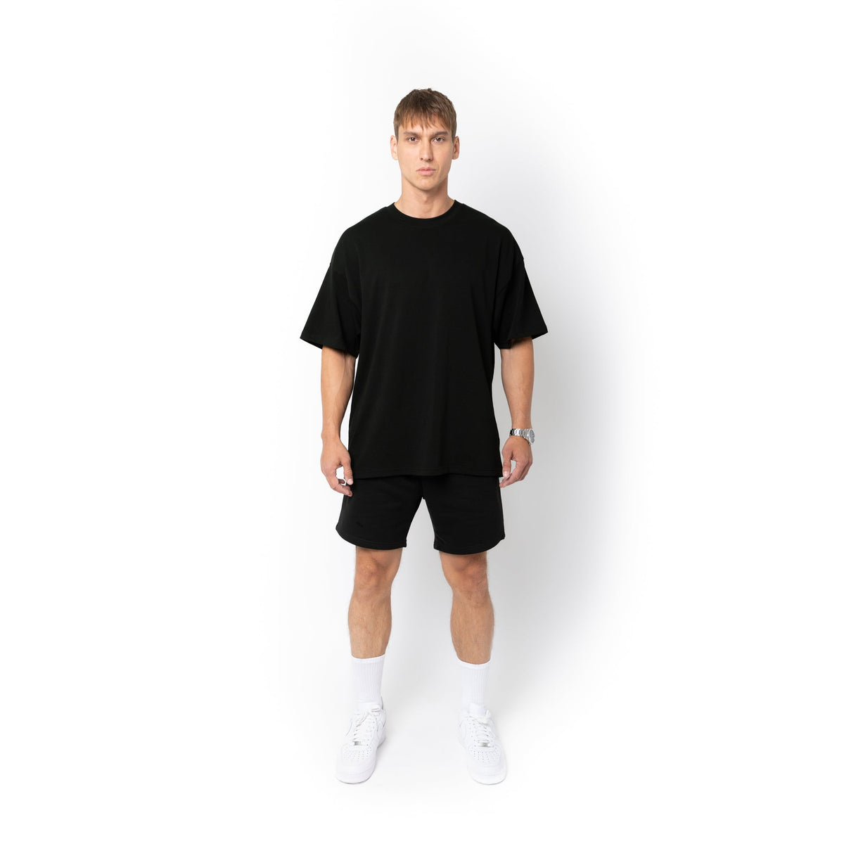 Just Like Hero HERO-300, Unisex Super Heavy Oversized Tee, Black