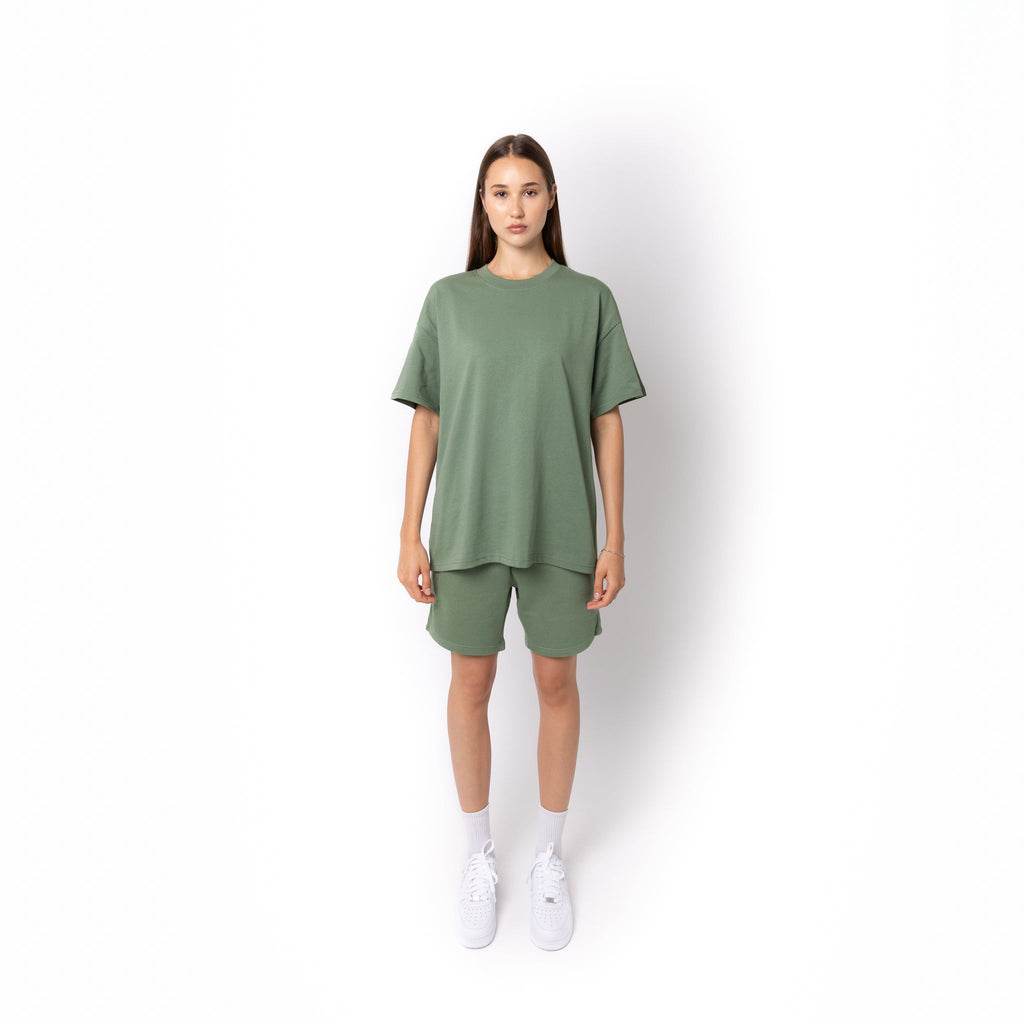 Just Like Hero HERO-300, Unisex Super Heavy Oversized Tee, Dusty Green
