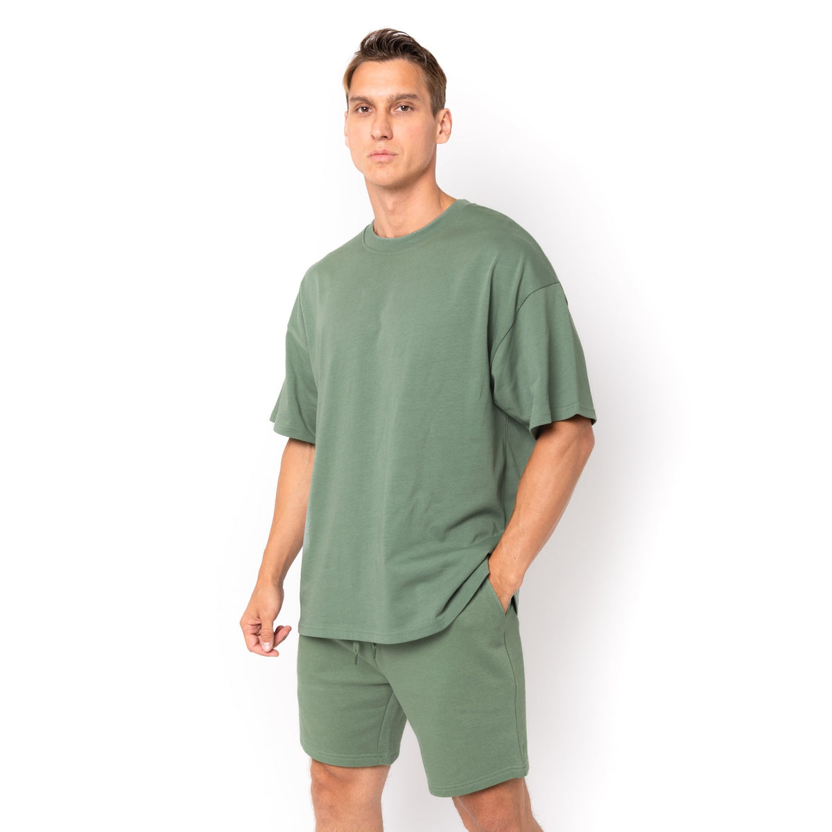 Just Like Hero HERO-300, Unisex Super Heavy Oversized Tee, Dusty Green