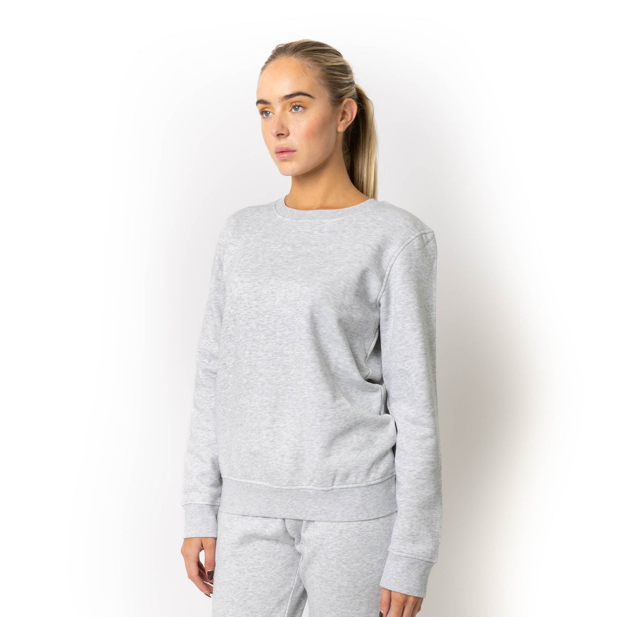 Just Like Hero HERO-1020, Unisex Blank Crewneck Sweatshirt, Ash Heather