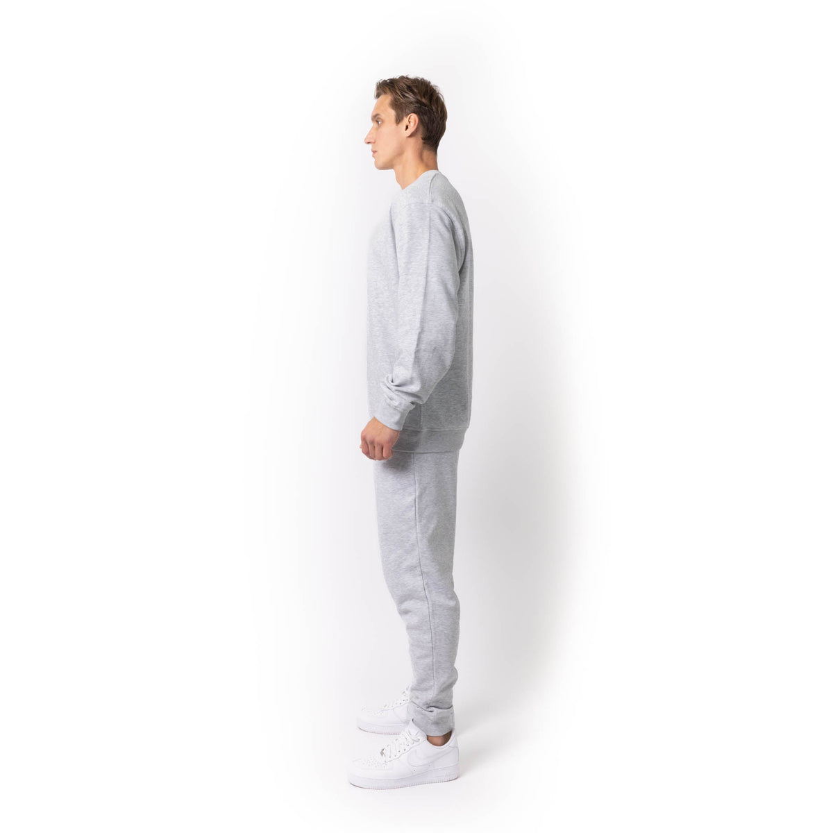 Just Like Hero HERO-1020, Unisex Blank Crewneck Sweatshirt, Ash Heather