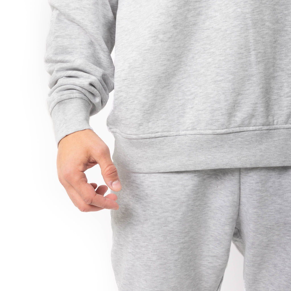 Just Like Hero HERO-1020, Unisex Blank Crewneck Sweatshirt, Ash Heather