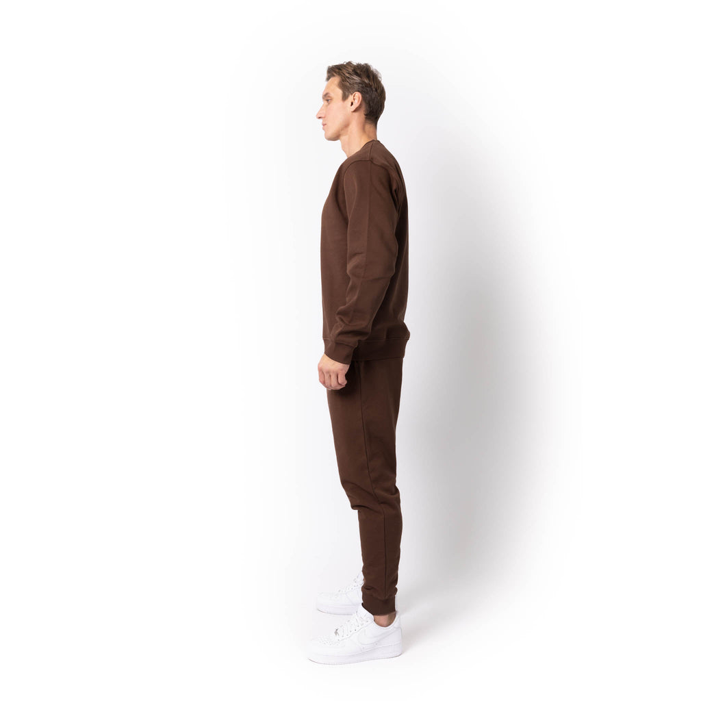 Just Like Hero HERO-1020, Unisex Blank Crewneck Sweatshirt, Cocoa
