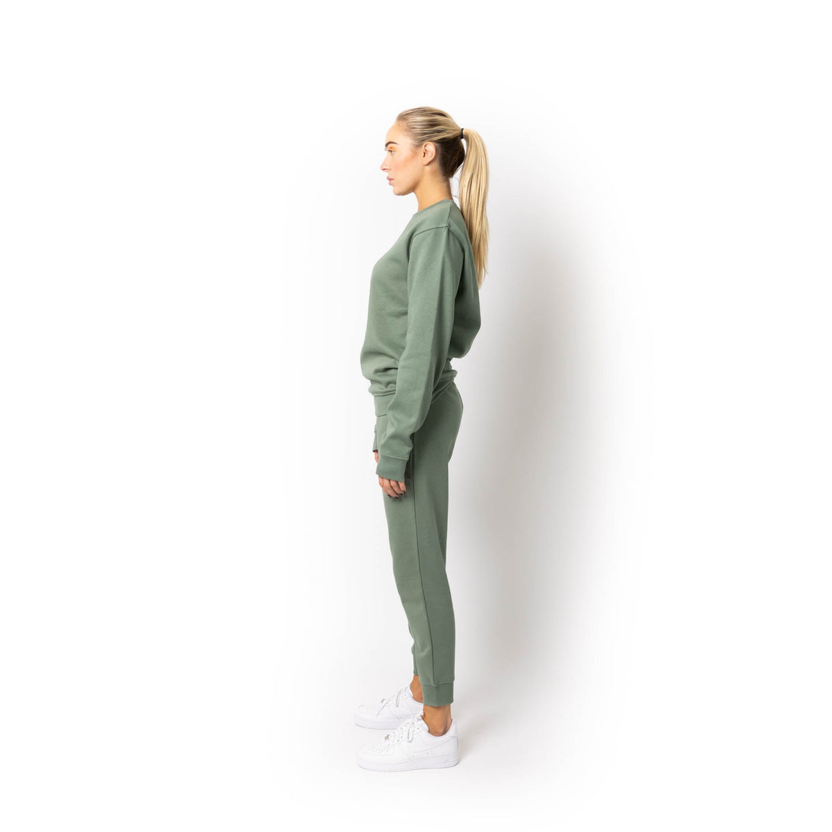 Just Like Hero HERO-1020, Unisex Blank Crewneck Sweatshirt, Dusty Green