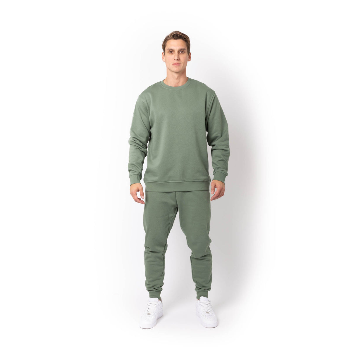 Just Like Hero HERO-1020, Unisex Blank Crewneck Sweatshirt, Dusty Green