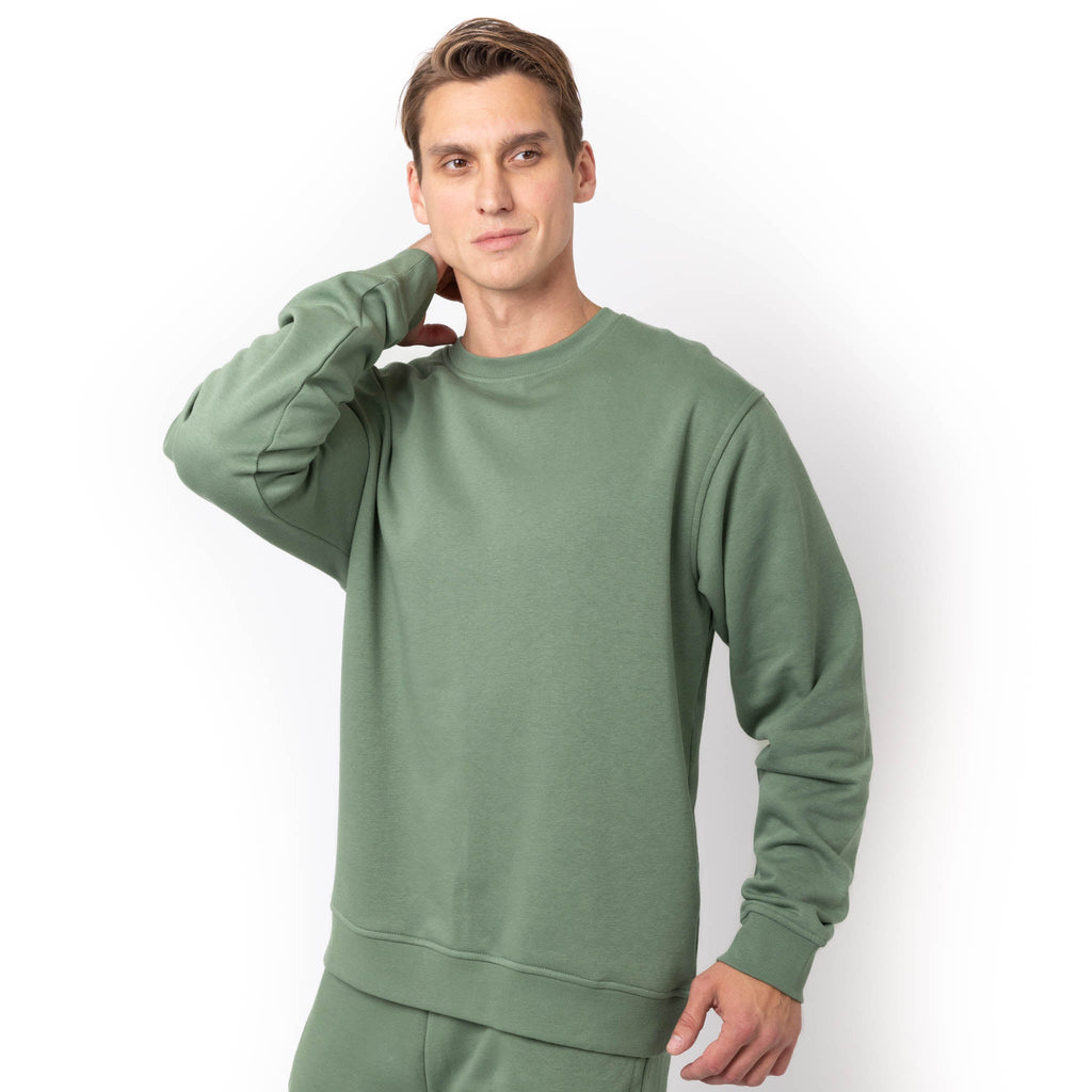 Just Like Hero HERO-1020, Unisex Blank Crewneck Sweatshirt, Dusty Green