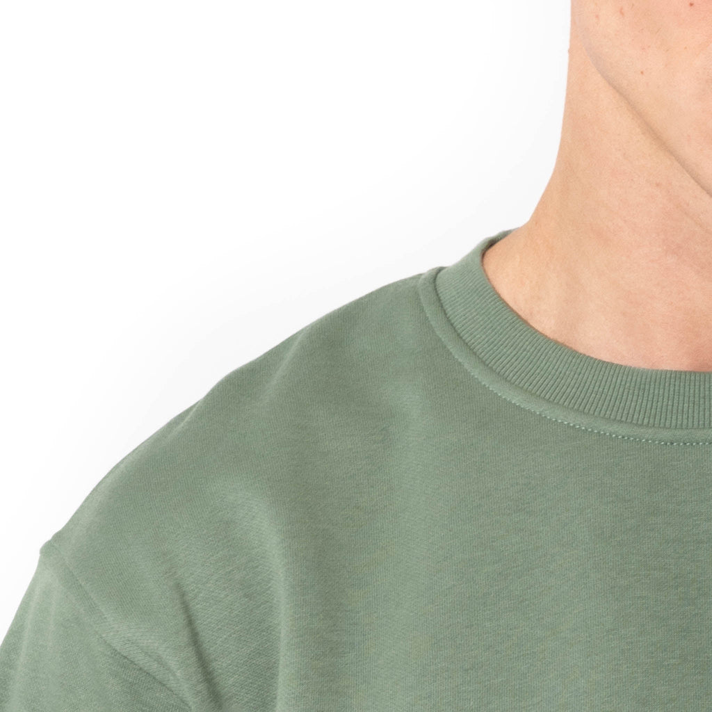 Just Like Hero HERO-1020, Unisex Blank Crewneck Sweatshirt, Dusty Green