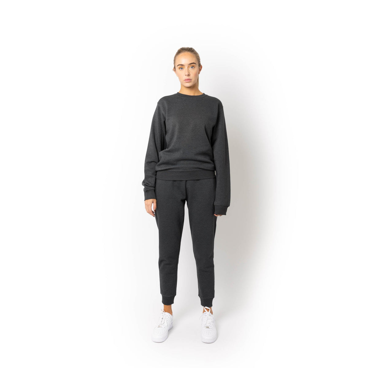 Just Like Hero HERO-1020, Unisex Blank Crewneck Sweatshirt, Dark Heather