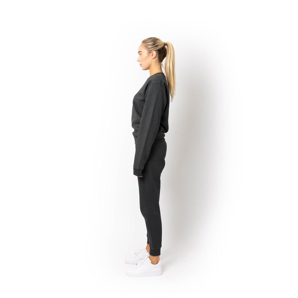 Just Like Hero HERO-1020, Unisex Blank Crewneck Sweatshirt, Dark Heather