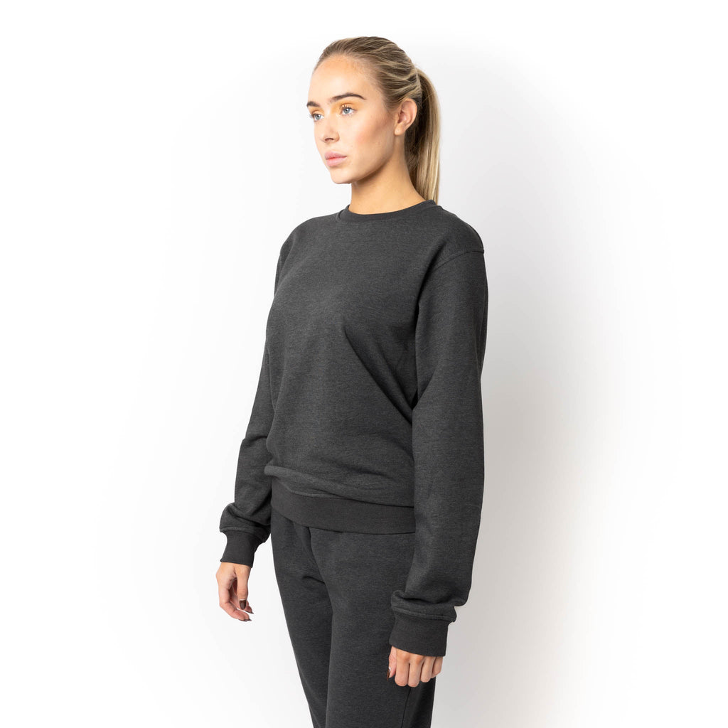 Just Like Hero HERO-1020, Unisex Blank Crewneck Sweatshirt, Dark Heather