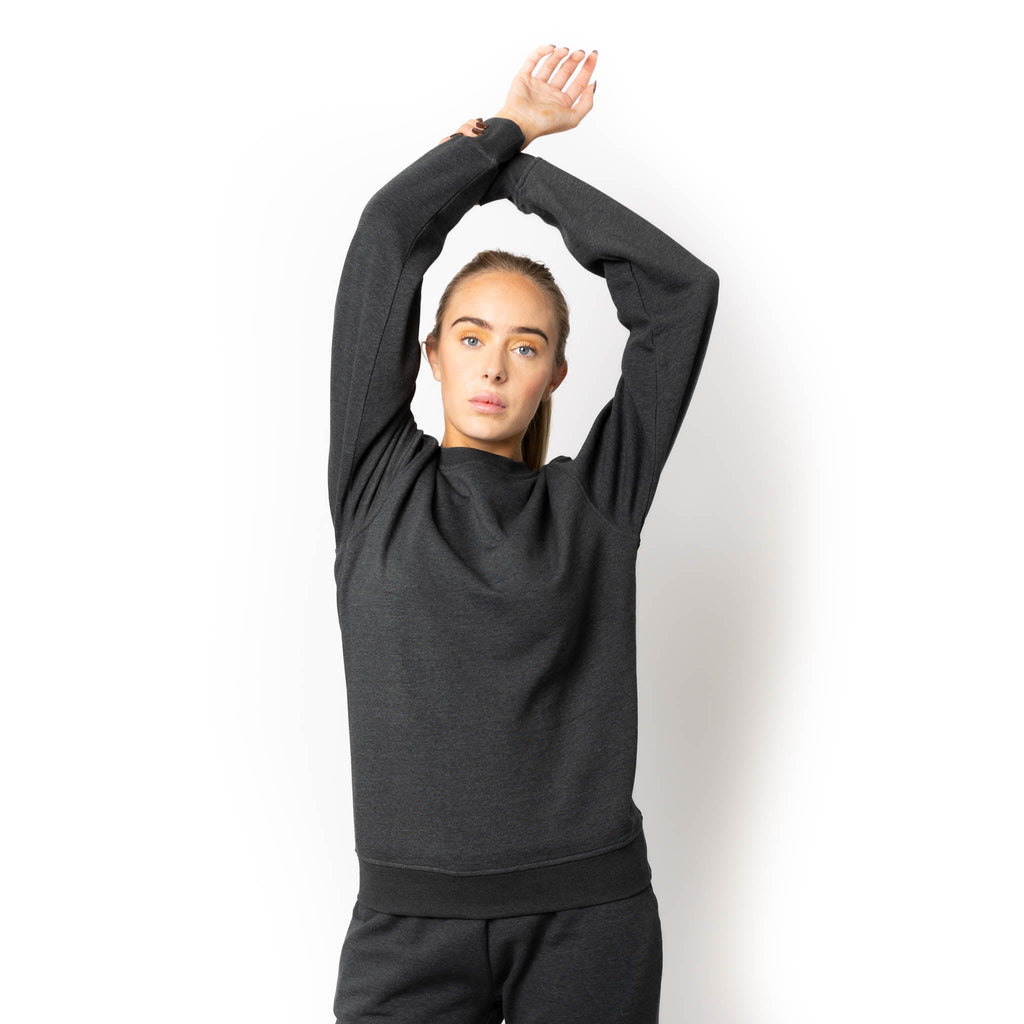Just Like Hero HERO-1020, Unisex Blank Crewneck Sweatshirt, Dark Heather