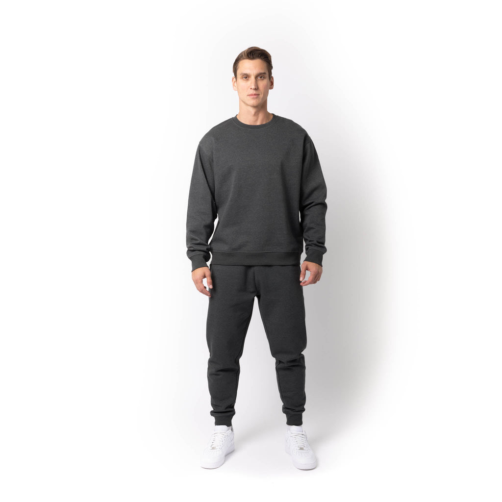 Just Like Hero HERO-1020, Unisex Blank Crewneck Sweatshirt, Dark Heather