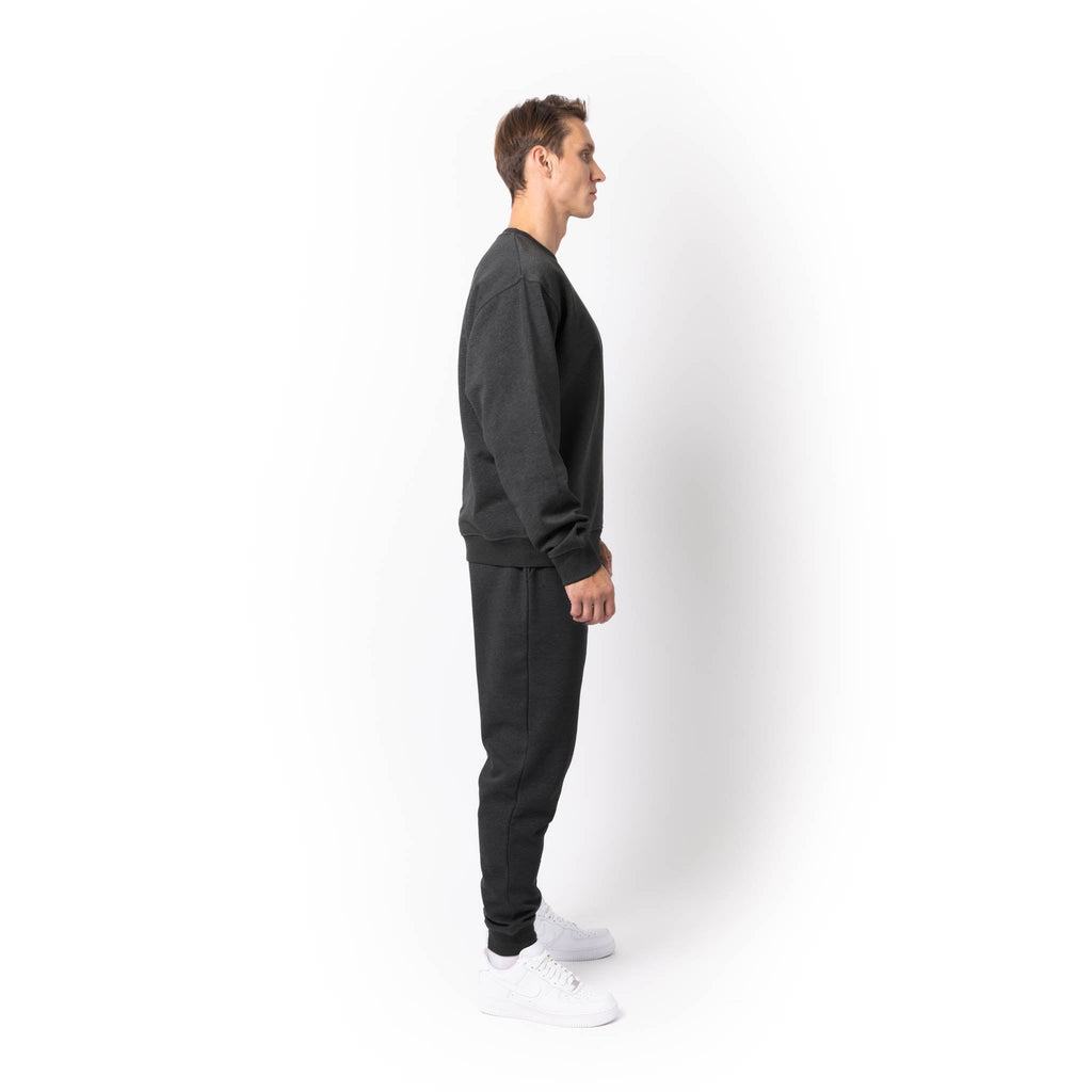 Just Like Hero HERO-1020, Unisex Blank Crewneck Sweatshirt, Dark Heather