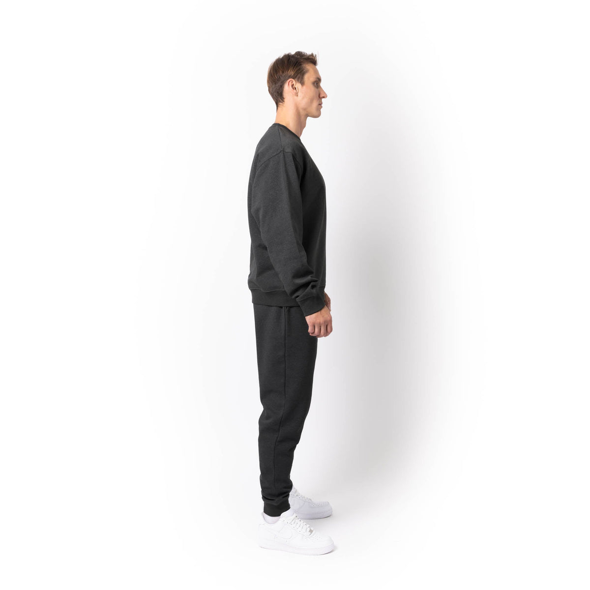 Just Like Hero HERO-1020, Unisex Blank Crewneck Sweatshirt, Dark Heather