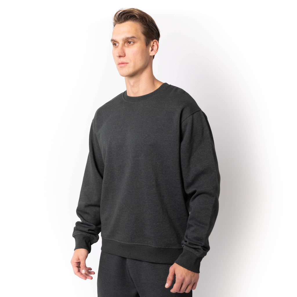 Just Like Hero HERO-1020, Unisex Blank Crewneck Sweatshirt, Dark Heather