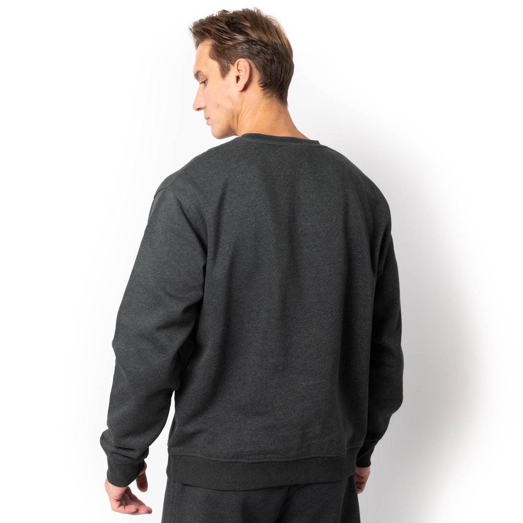 Just Like Hero HERO-1020, Unisex Blank Crewneck Sweatshirt, Dark Heather