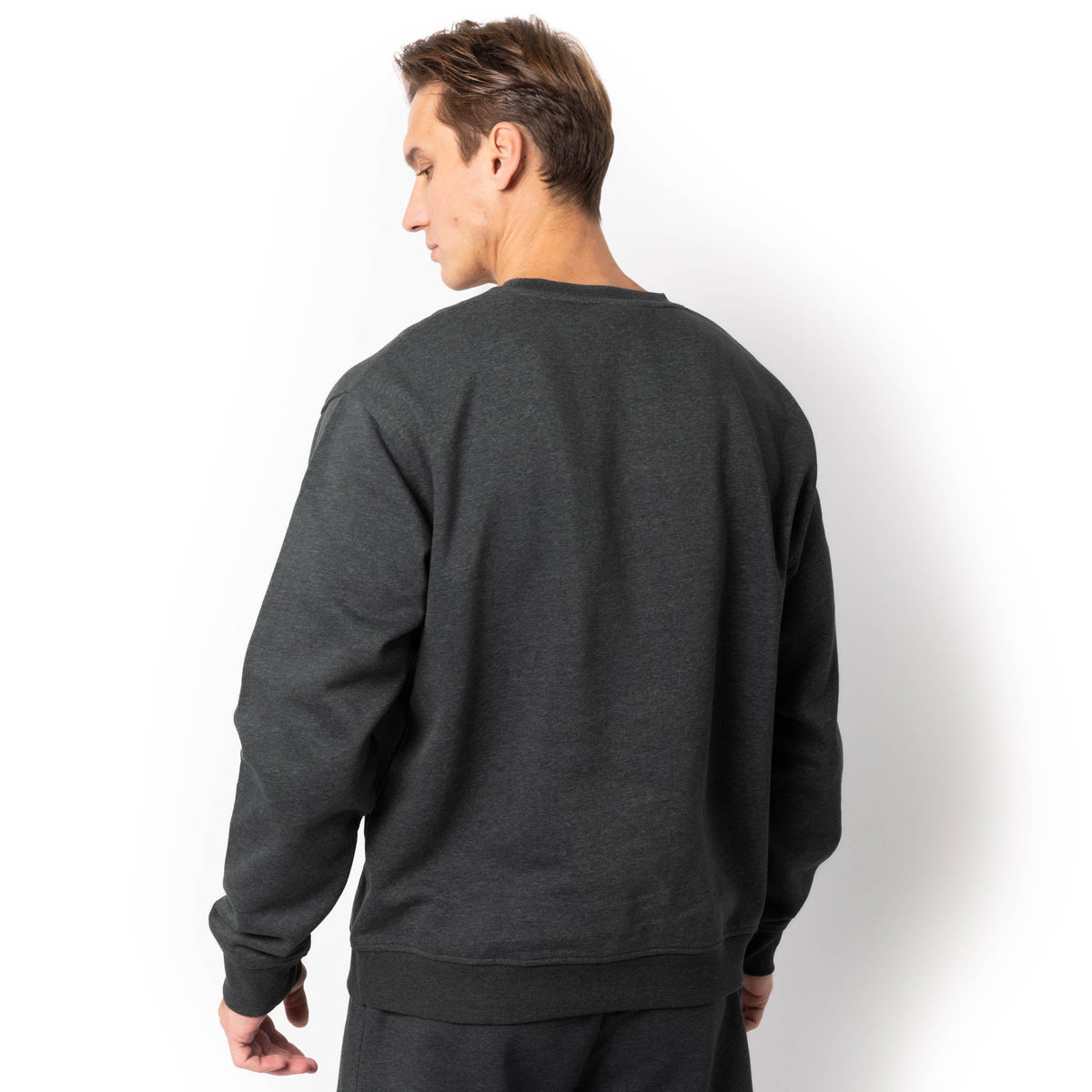 Just Like Hero HERO-1020, Unisex Blank Crewneck Sweatshirt, Dark Heather