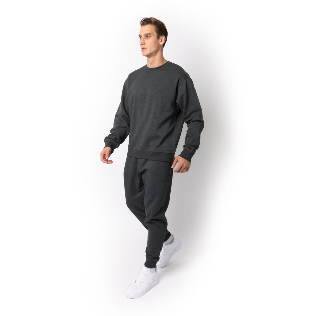 Just Like Hero HERO-1020, Unisex Blank Crewneck Sweatshirt, Dark Heather