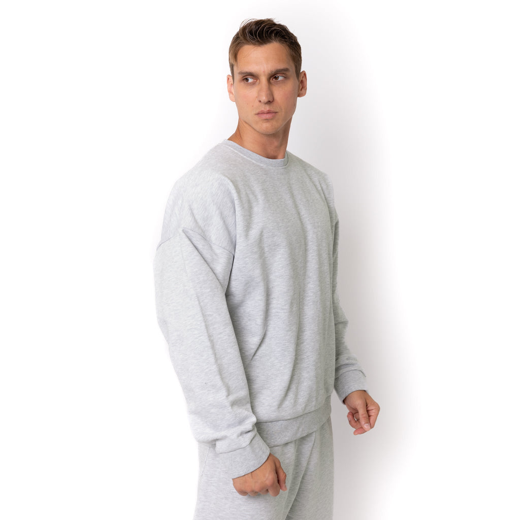 Just Like Hero HERO-1050, Max Unisex Blank Crewneck Sweatshirt, Ash Heather
