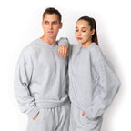 Just Like Hero HERO-1050, Max Unisex Blank Crewneck Sweatshirt, Ash Heather