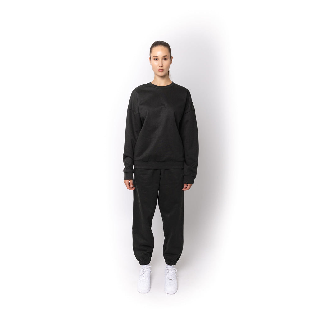 Just Like Hero HERO-1050, Max Unisex Blank Crewneck Sweatshirt, Off Black