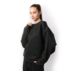 Just Like Hero HERO-1050, Max Unisex Blank Crewneck Sweatshirt, Off Black